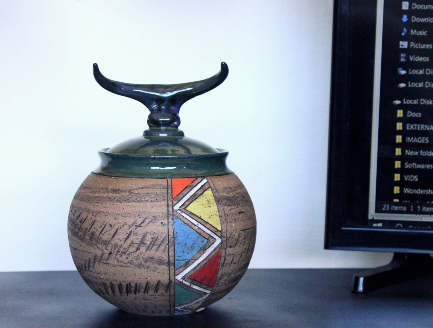 Afro Spherical Jar